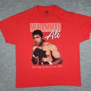 Ali Shirt Mens Big 1X Red Muhammad Ali Boxing Graphic Tee Greatest Of All Time